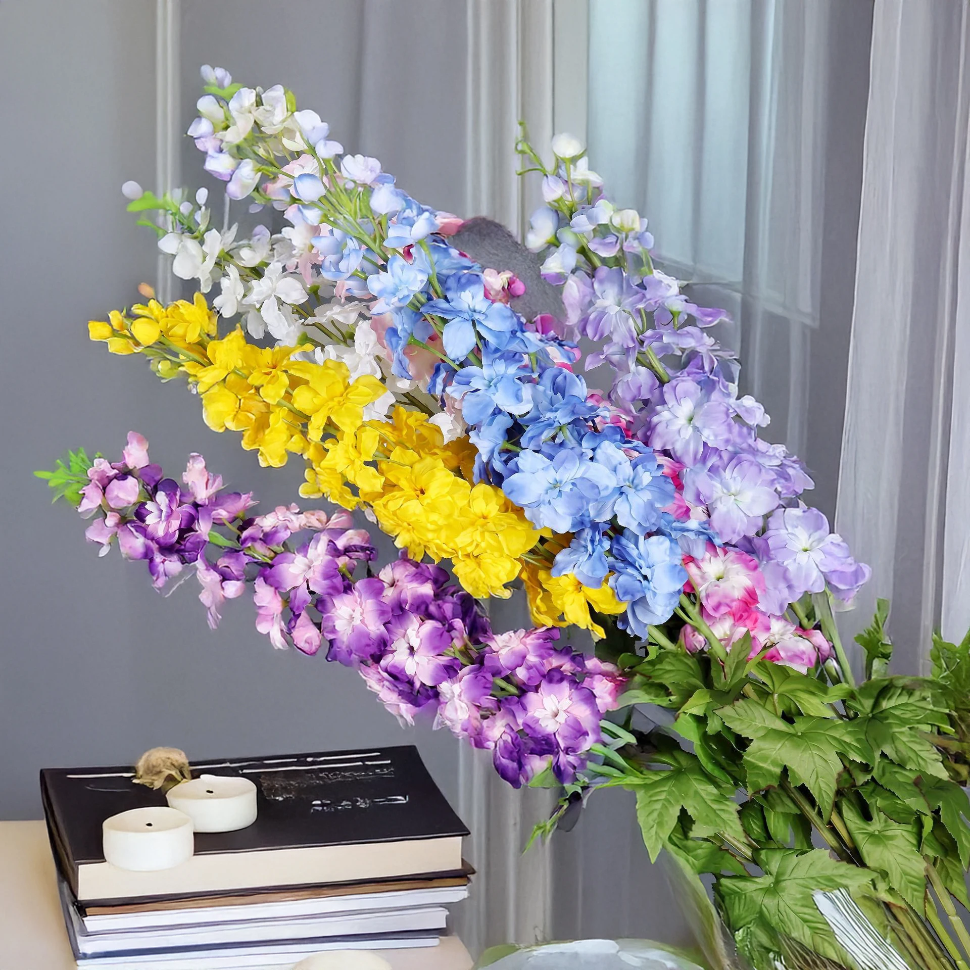 45 بوصة Delphinium الحرير الاص - مراجعة Photography Hotel وسعره