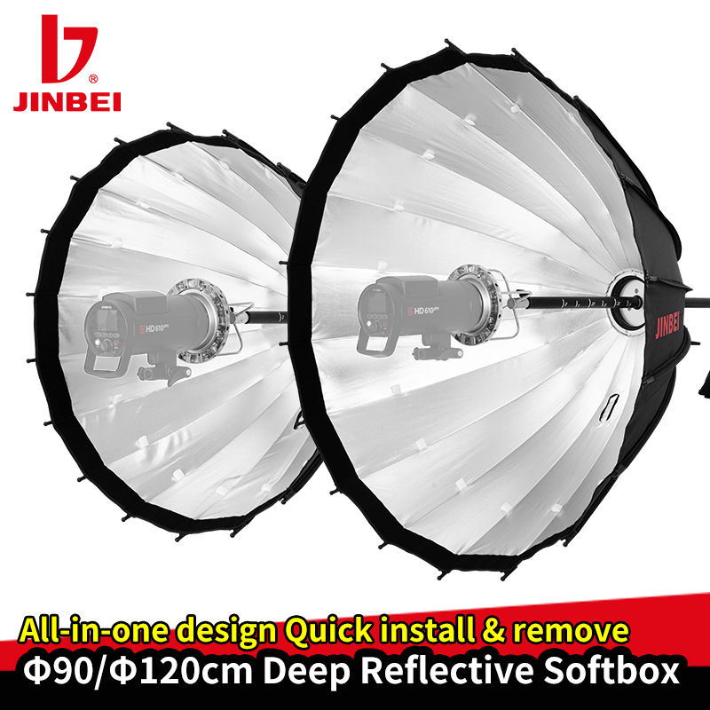 صندوق إضاءة عاكس عميق من JINBE - مراجعة Photography Umbrella Diffuser وسعره