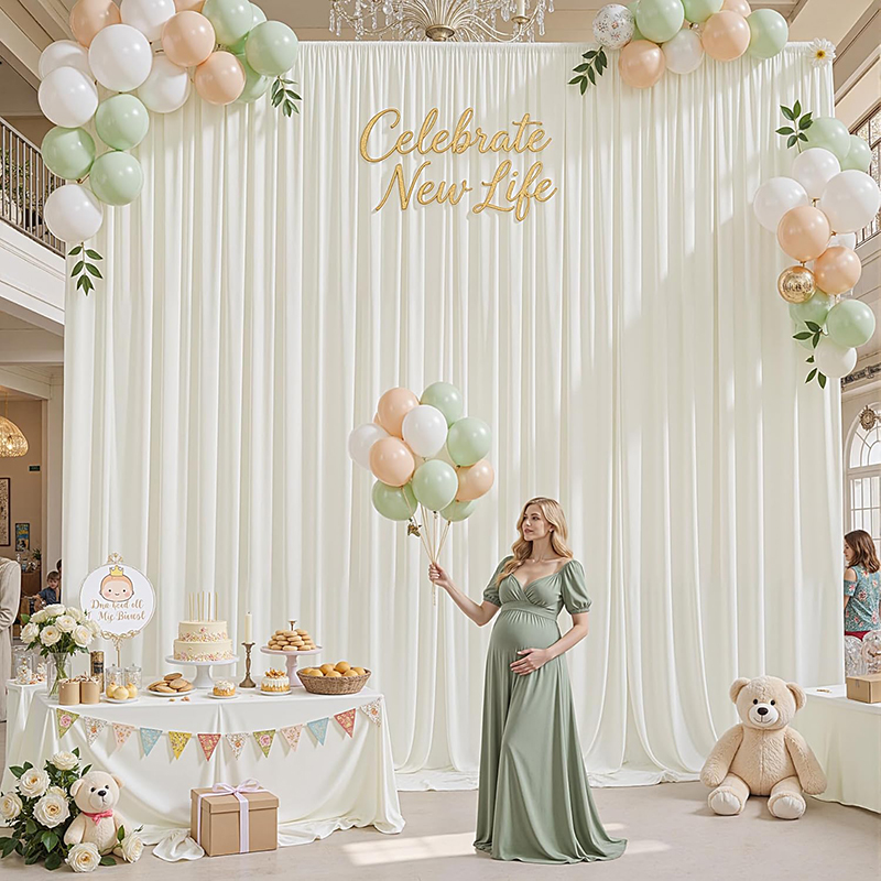 ستائر خلفية بيضاء عاجية من قطع - مراجعة Photography Hotel وسعره